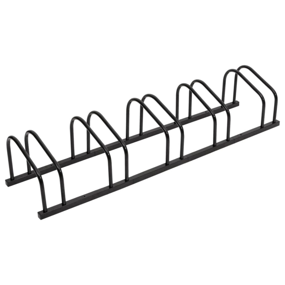 Vidaxl (, 5 People) Bike Rack Bike Stand Floor For 2 Bikes Bicycle Storage Galvanised Steel Black