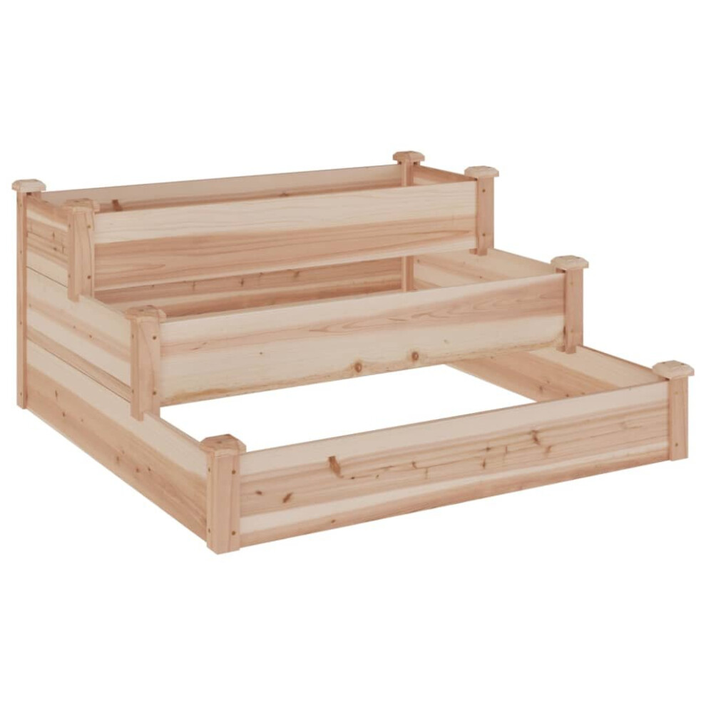 Vidaxl (Light Brown) Garden Raised Bed Outdoor Raised Planter Pot Flower Bed Solid Wood Fir