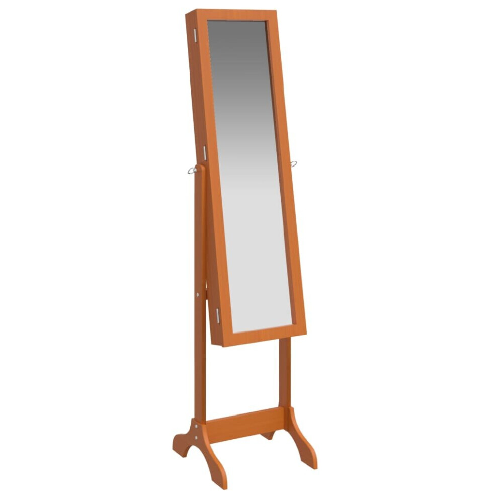 (brown) vidaXL Free-Standing Mirror Makeup Mirror Bedroom Full Length Vanity Mirror