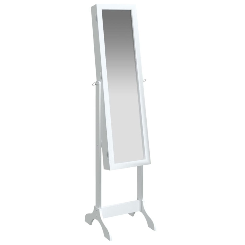 (white) vidaXL Free-Standing Mirror Makeup Mirror Bedroom Full Length Vanity Mirror