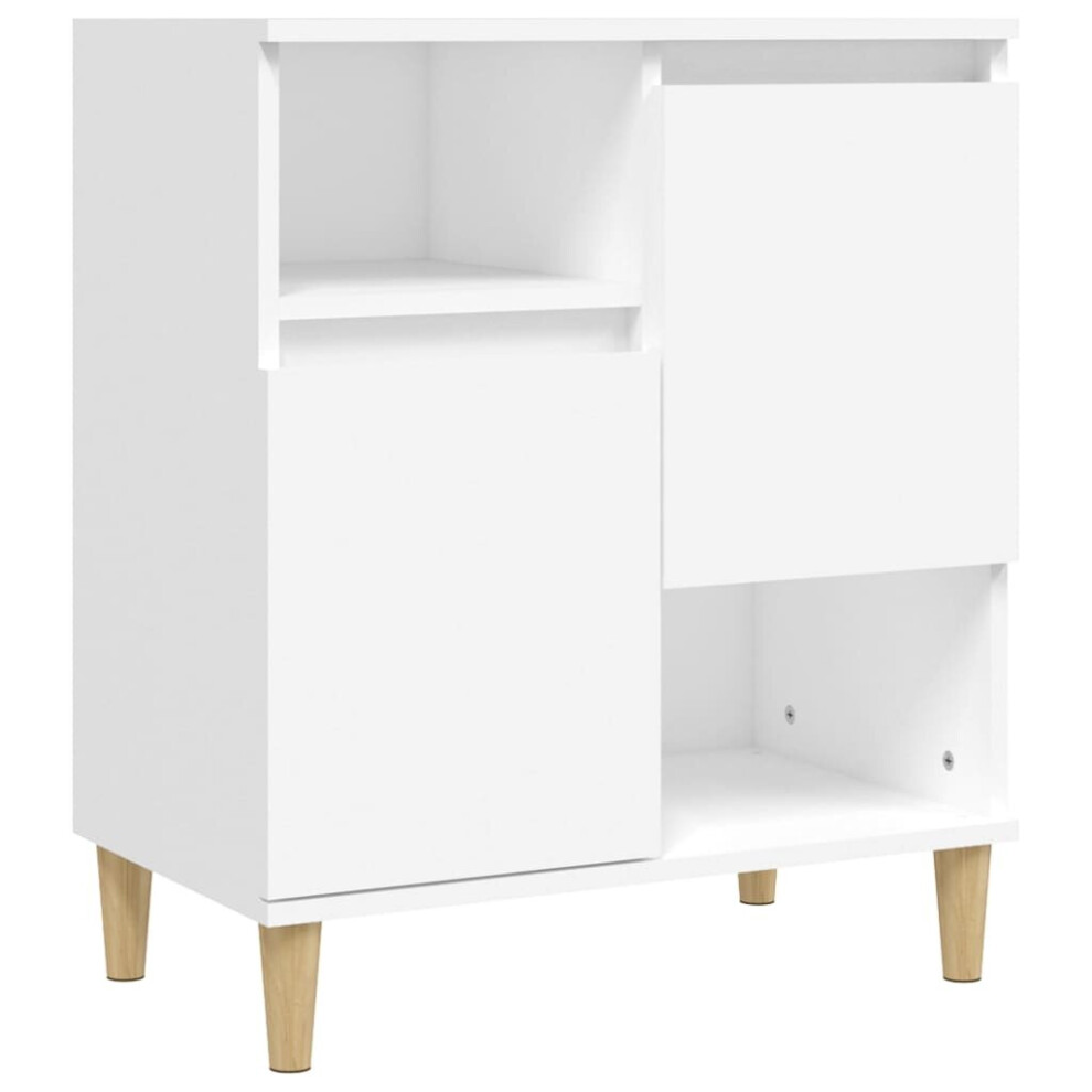 Vidaxl (White) Sideboard Storage Cabinet Cupboard Highboard For Home Engineered Wood