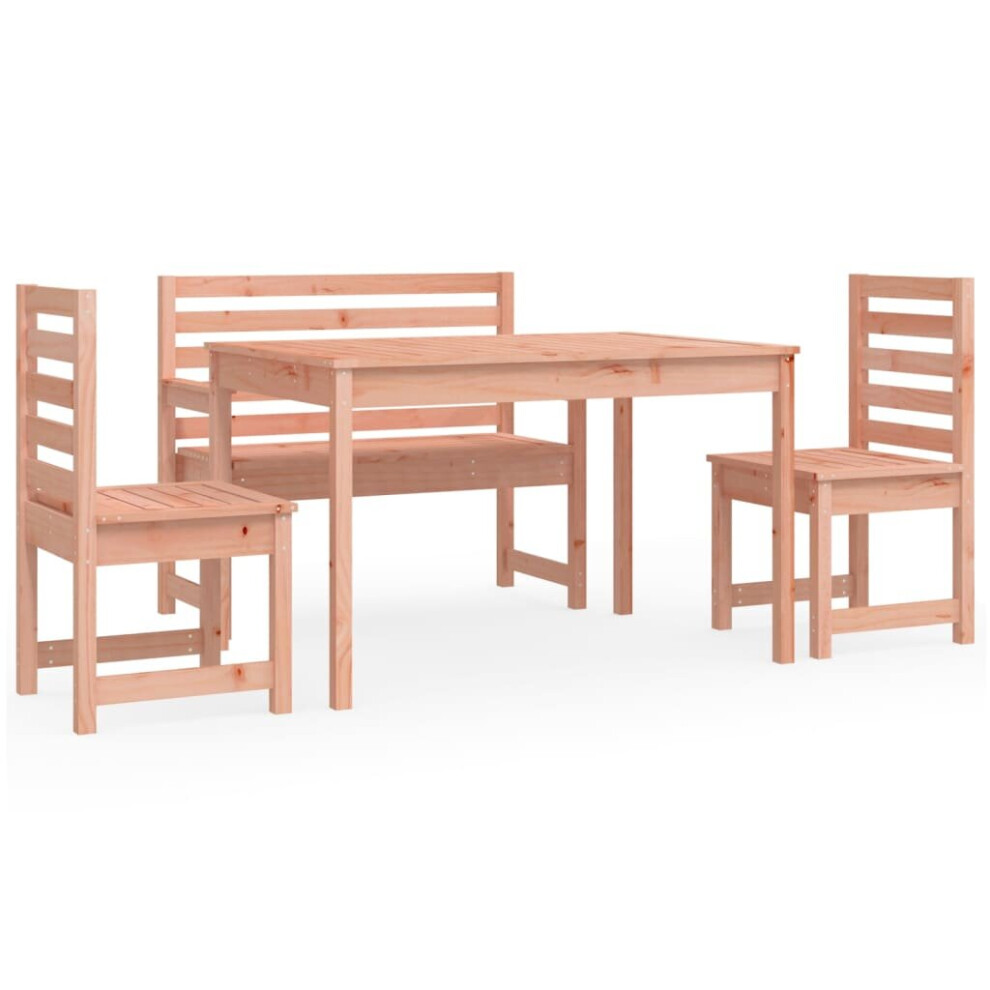 (natural douglas) vidaXL Garden Dining Set Outdoor Table and Chair Set 4 Piece Solid Wood Pine