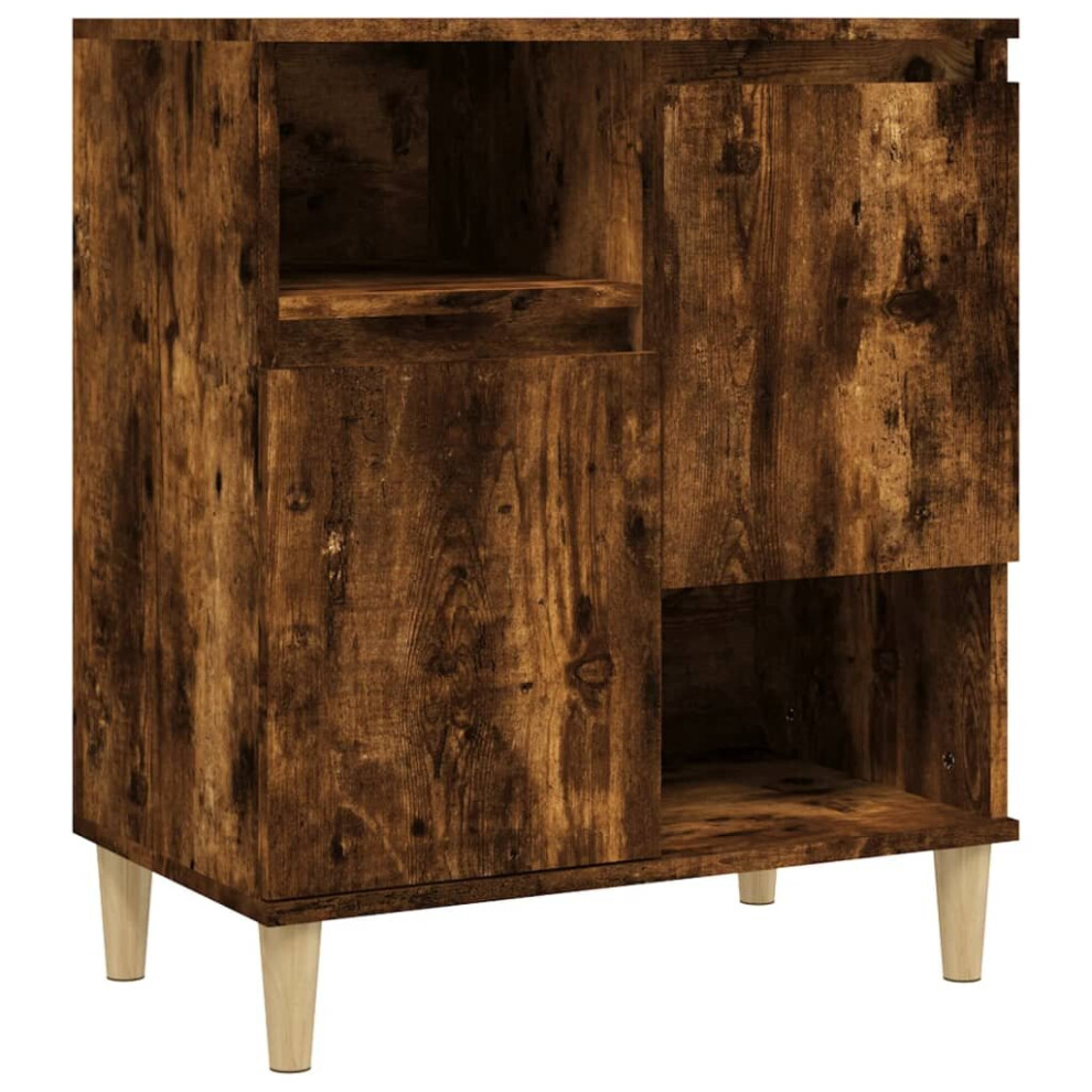 Vidaxl (Smoked Oak) Sideboard Storage Cabinet Cupboard Highboard For Home Engineered Wood