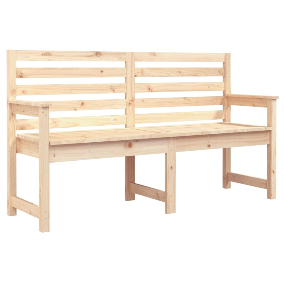 (natural pine, 159.5 x 48 x 91.5 cm) vidaXL Garden Bench Outdoor Picnic Bench Camping Wooden Bench Solid Wood Pine