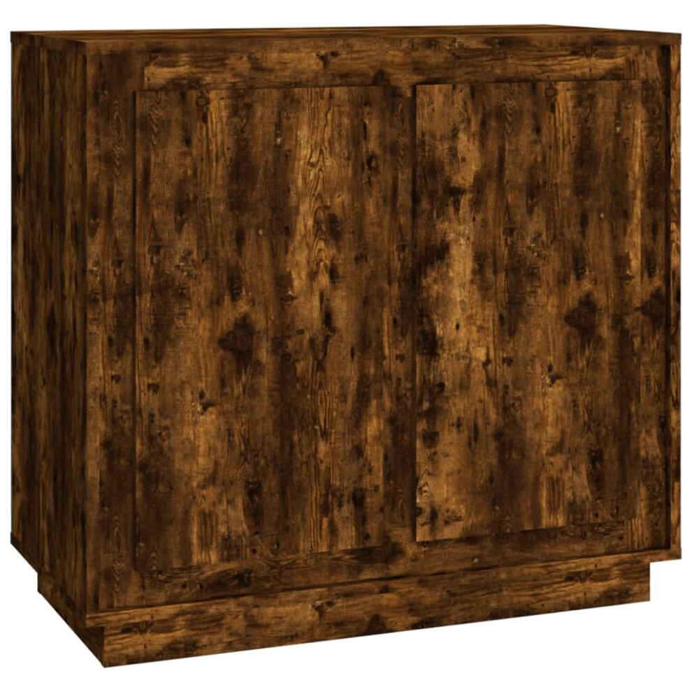 Vidaxl (Smoked Oak) Sideboard Cabinet Cupboard Highboard Home Organiser Engineered Wood