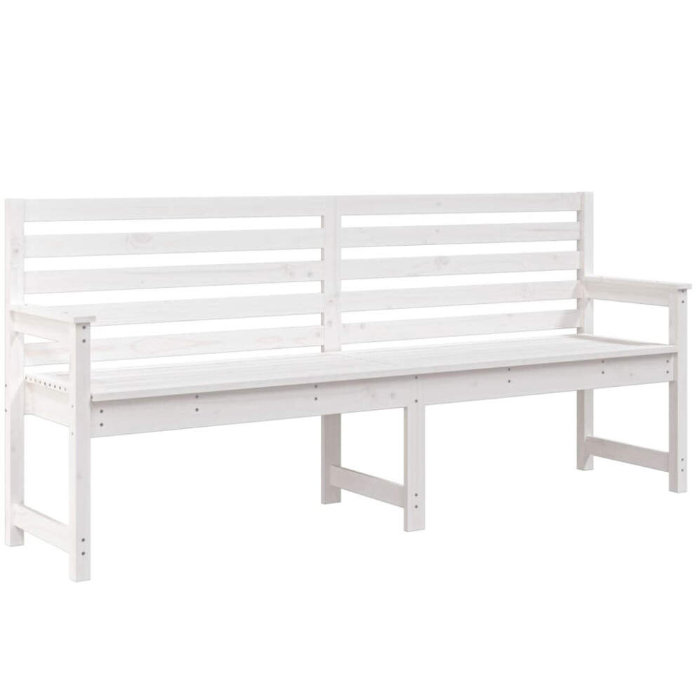 (white pine, 203.5 x 48 x 91.5 cm) vidaXL Garden Bench Outdoor Picnic Bench Camping Wooden Bench Solid Wood Pine-image-OPC-PBSV872-NEW