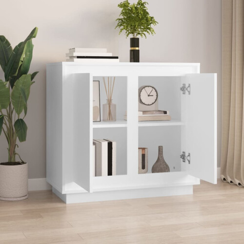 VidaXL (white) vidaXL Sideboard Cabinet Cupboard Highboard Home Organiser Engineered Wood 2