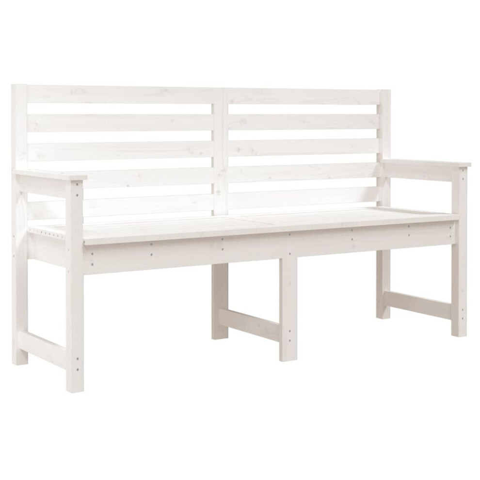 (white pine, 159.5 x 48 x 91.5 cm) vidaXL Garden Bench Outdoor Picnic Bench Camping Wooden Bench Solid Wood Pine