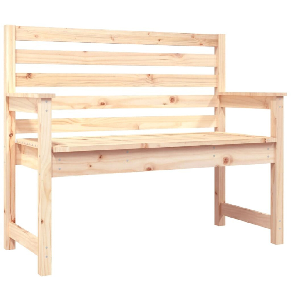 (natural pine, 109 x 48 x 91.5 cm) vidaXL Garden Bench Outdoor Picnic Bench Camping Wooden Bench Solid Wood Pine