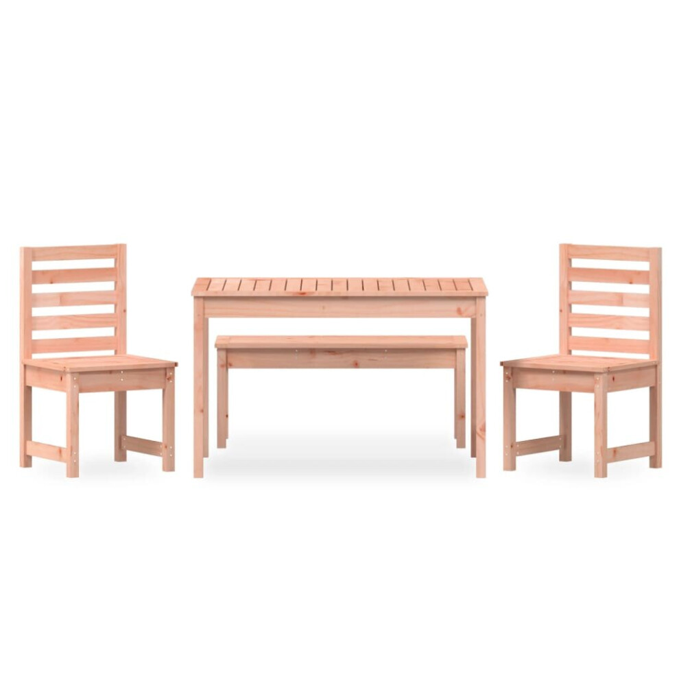 (natural douglas) vidaXL Garden Dining Set Outdoor Table And Chair Set 4 Piece Solid Wood Pine