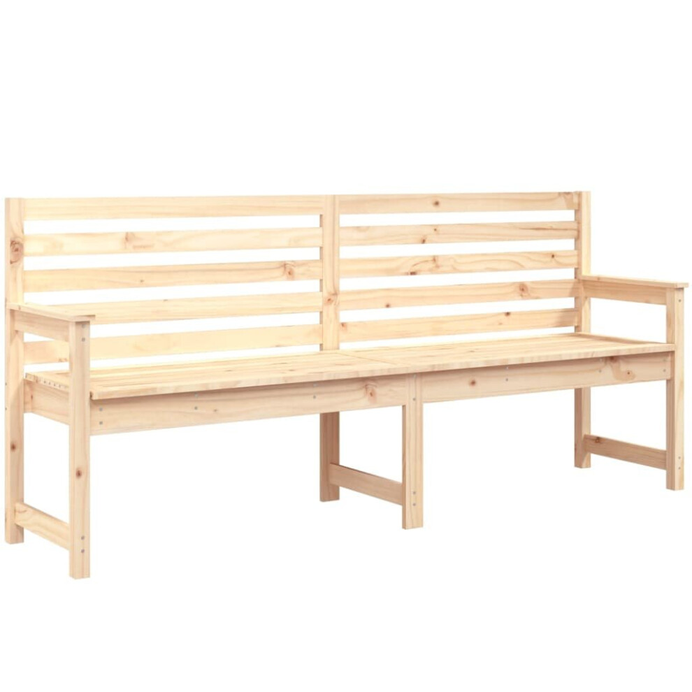 (natural pine, 203.5 x 48 x 91.5 cm) vidaXL Garden Bench Outdoor Picnic Bench Camping Wooden Bench Solid Wood Pine