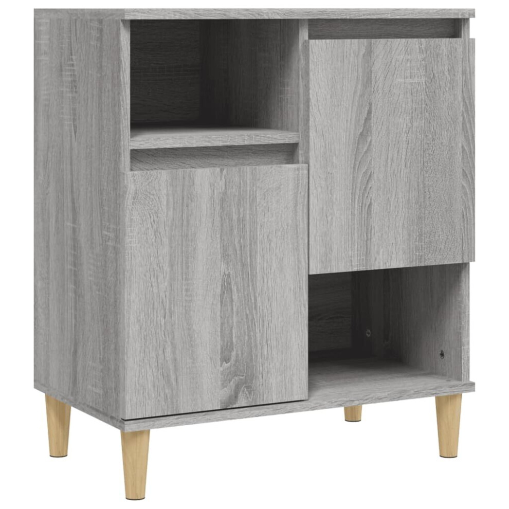 Vidaxl (Grey Sonoma) Sideboard Storage Cabinet Cupboard Highboard For Home Engineered Wood