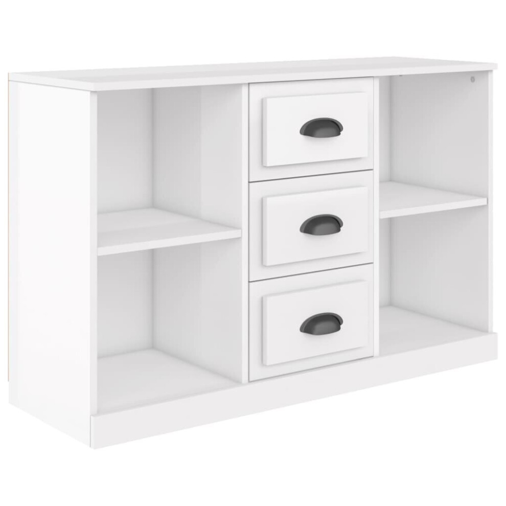 (high gloss white) vidaXL Sideboard Storage Cabinet Side Cabinet Home Cupboard Engineered Wood