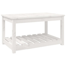 vidaXL Gartentisch Weiß 82,5x50,5x45 cm Massivholz Kiefer