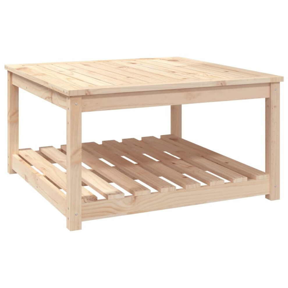 Vidaxl (Natural Pine, 82.5 X 82.5 X 45 Cm) Garden Table White Solid Wood Pine Outdoor Table Multi Colours/Sizes