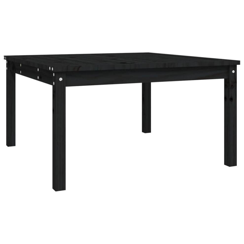 Vidaxl ( Pine, 82.5 X 82.5 X 45 Cm) Garden Table Outdoor Table Patio Wooden Dining Table Solid Wood Pine Black