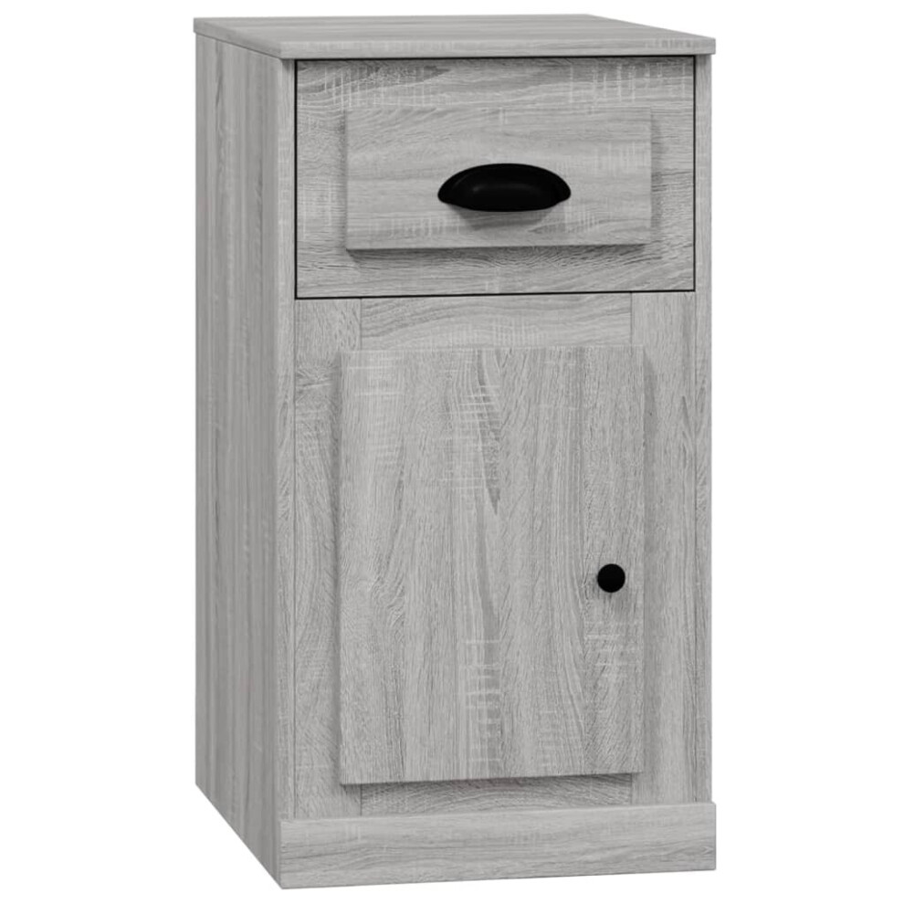 (grey sonoma) vidaXL Side Cabinet Sideboard Bedroom Side Table with Drawer Engineered Wood