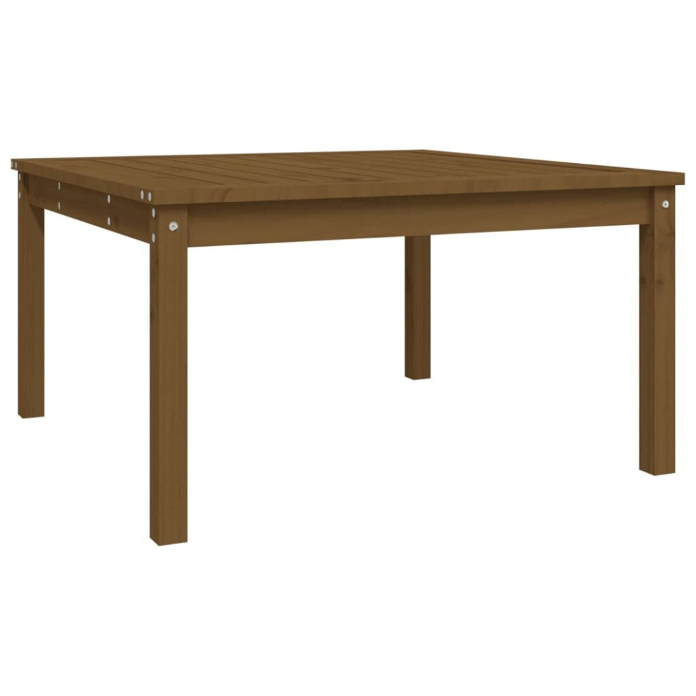 Vidaxl (Honey Brown Pine, 82.5 X 82.5 X 45 Cm) Garden Table Outdoor Table Patio Wooden Dining Table Solid Wood Pine