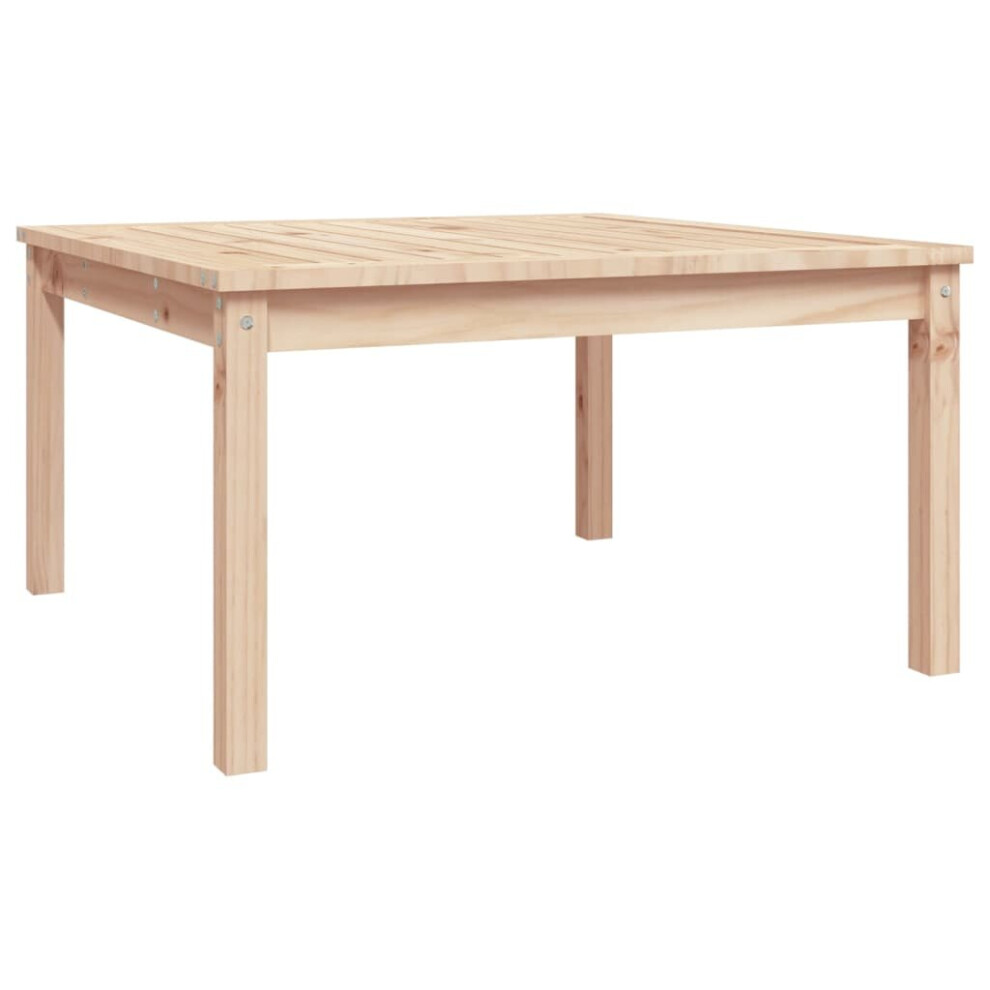 Vidaxl (Natural Pine, 82.5 X 82.5 X 45 Cm) Garden Table Outdoor Table Patio Wooden Dining Table Solid Wood Pine