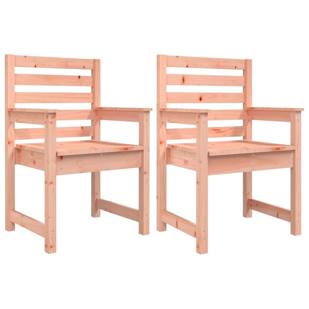 (natural douglas, 60 X 48 X 91 cm) vidaXL Garden Chairs Outdoor Chair Wooden Chair Seating Patio 2 Pcs Pinewood