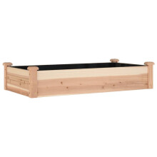 (light brown, 120 x 60 x 25 cm) vidaXL Garden Raised Bed Planter with Liner Plant Flower Bed Solid Wood Pine