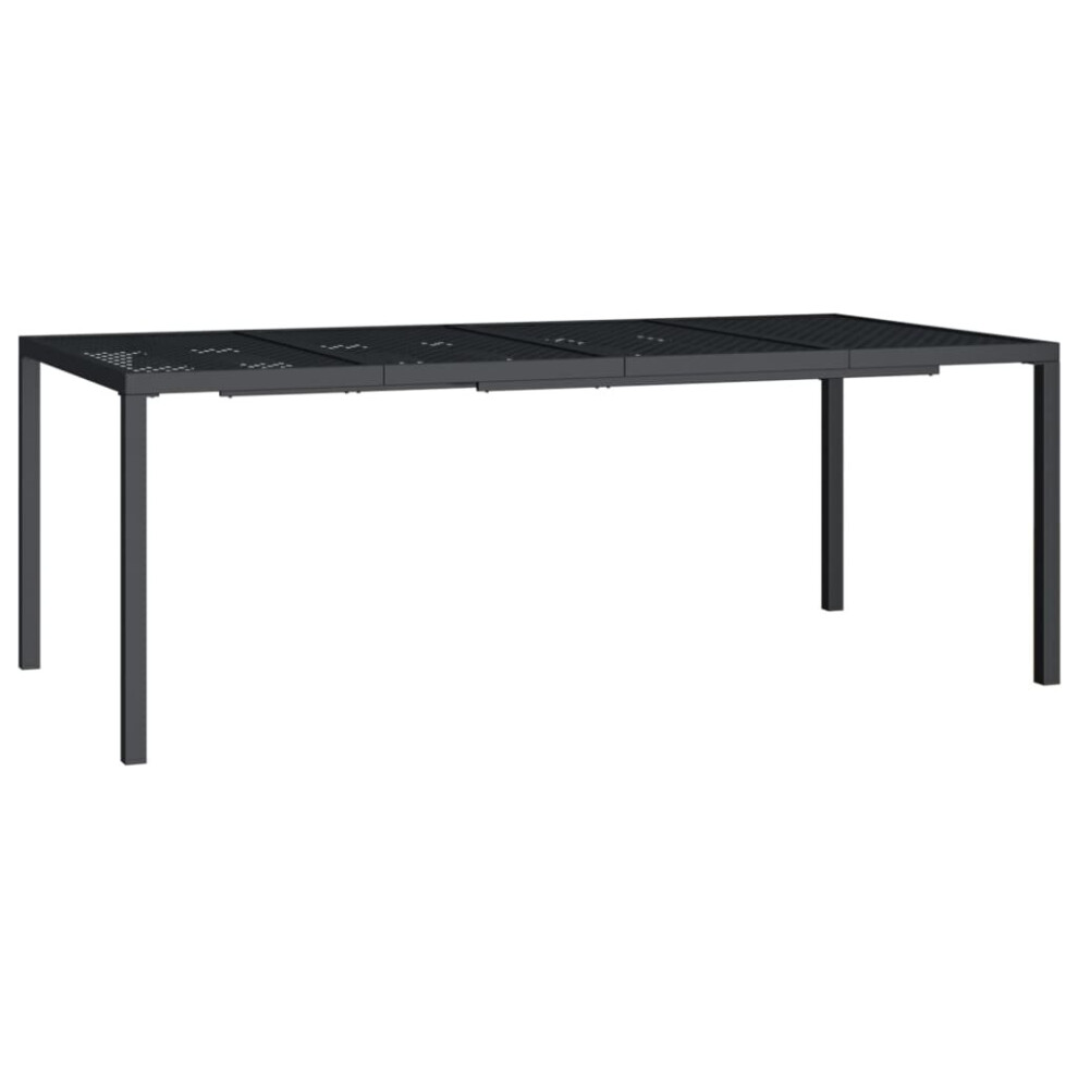 Vidaxl (200 X 100 X 72 Cm) Garden Table Outdoor Table Coffee Tea Dining Table Anthracite Steel