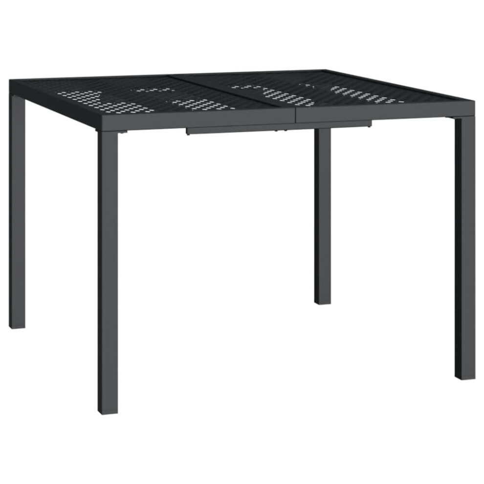 Vidaxl (100 X 100 X 72 Cm) Garden Table Outdoor Table Coffee Tea Dining Table Anthracite Steel