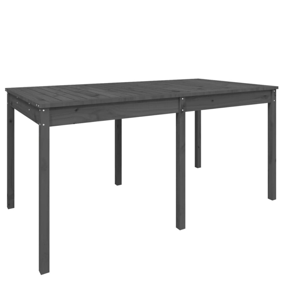 (grey pine, 159.5 x 82.5 x 76 cm) vidaXL Garden Table Patio Table Wooden Dining Coffee Table Solid Wood Douglas