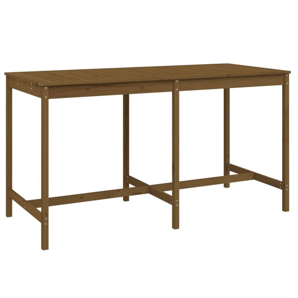 Vidaxl (Honey Brown Pine, 203.5 X 90 X 110 Cm) Garden Table Outdoor Table Patio Wooden Dining Table Solid Wood Pine