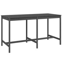 (grey pine, 203.5 x 90 x 110 cm) vidaXL Garden Table Outdoor Table Patio Wooden Dining Table Solid Wood Pine