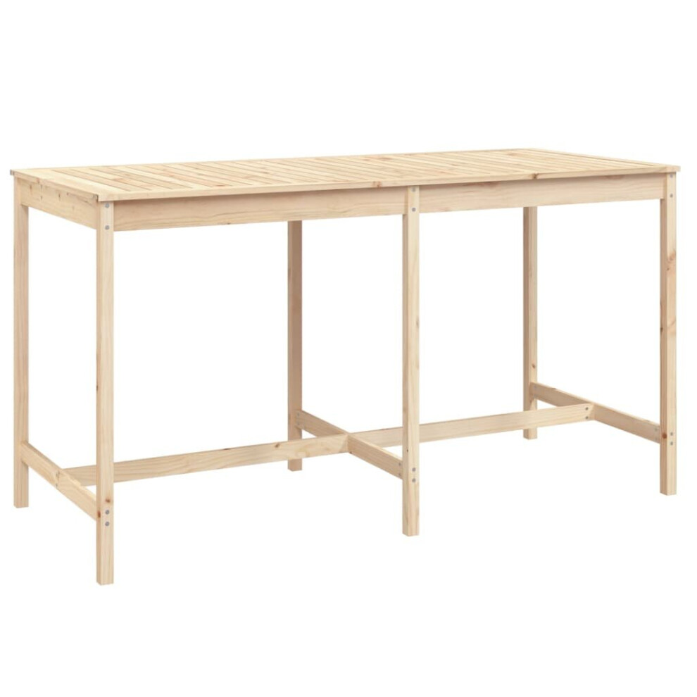 Vidaxl (Natural Pine, 203.5 X 90 X 110 Cm) Garden Table Outdoor Table Patio Wooden Dining Table Solid Wood Pine