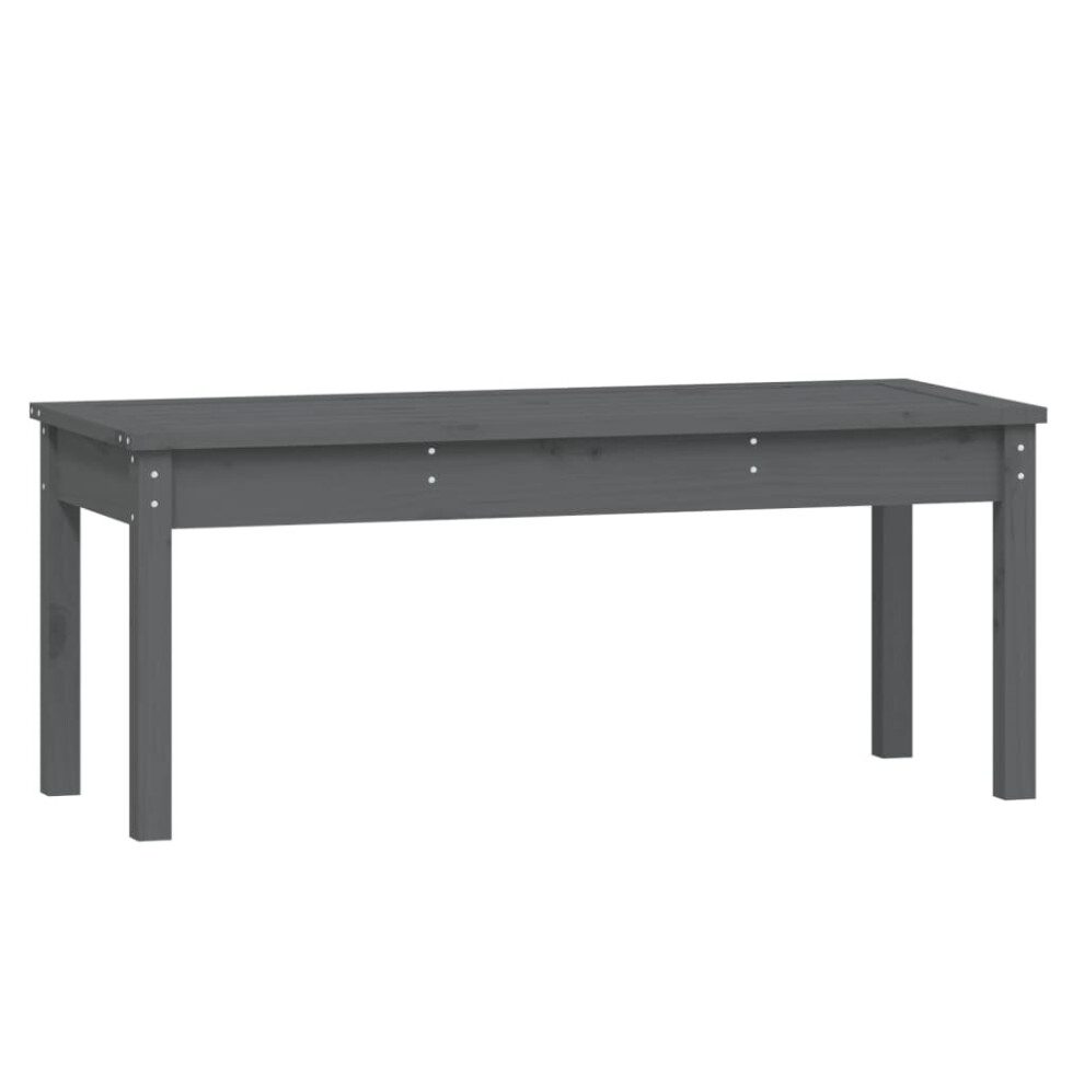 VIDAXL Garden Bench Pine Wood Grey 109 x 44 x 45cm - Image 2