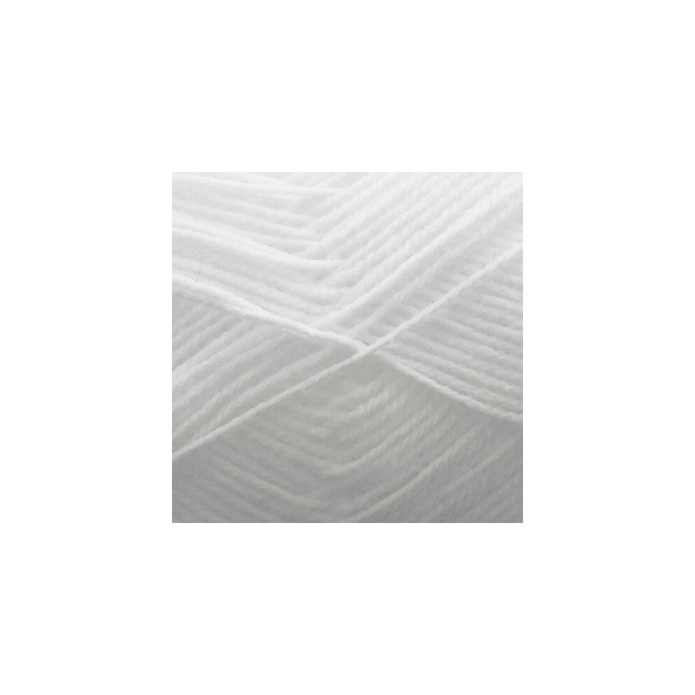 (White (1)) King Cole Big Value Baby DK 100% Acrylic Knitting Yarn 100g