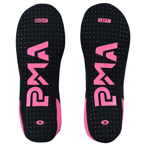 (Medium) MARTIAL ARTS SCHOOL TATAMI MAT TRAINING SOCKS - BLACK/PINK 2