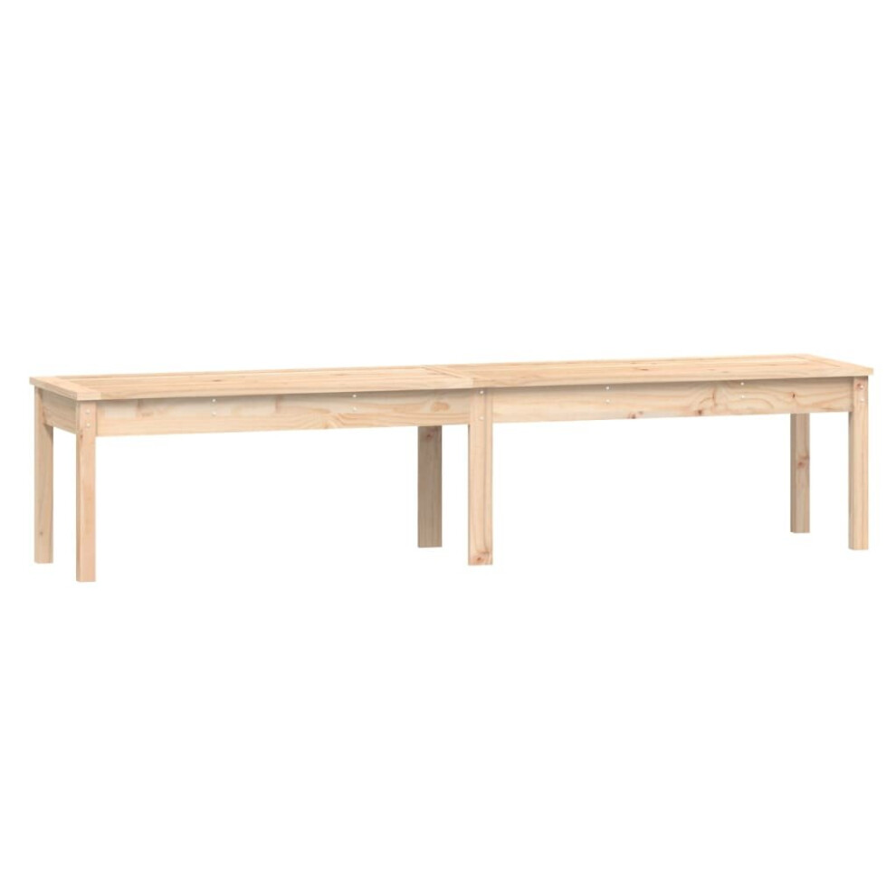 (natural pine, 203.5 X 44 X 45 cm) vidaXL Garden Bench Outdoor Picnic Bench Camping Wooden Bench Solid Wood Pine