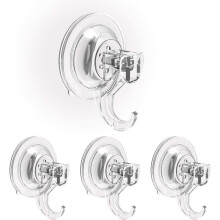 4 Pack Bathroom Wall Door Garland Glass Window Hanging Suction Cup Hooks