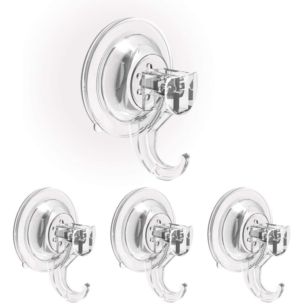 4 Pack Bathroom Wall Door Garland Glass Window Hanging Suction Cup Hooks