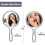 Hand mirror double-sided 1X/2X magnifying glass with handle (transparent) 4