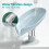 2-Pack Leaf-Shaped Soap Dishes with Drainage - Silicone Suction Cups, Keeps Soap Dry 4