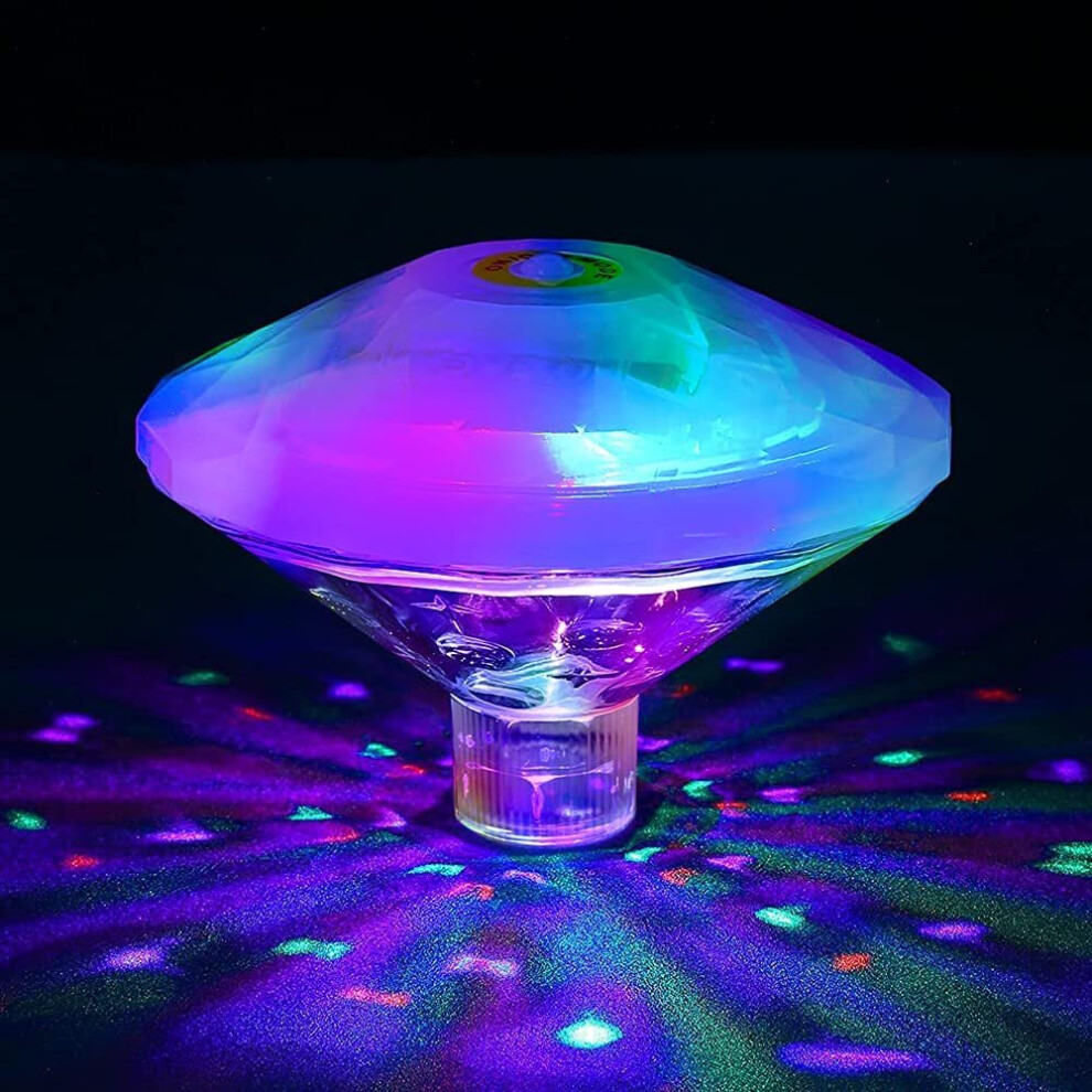 Gopatriot Memory Led Hot Tub Floating With 7 Modes Rgb Color Changing Battery Operated (Not Included) Light