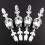 Pack of 4 Crystal Drawer Knobs with Silver Plated Diamond Furniture Knobs 3