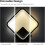 Wall Light Indoor Living Room LED Square Wall Light, Black 4