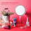 Hand mirror double-sided 1X/2X magnifying glass with handle (transparent) 5