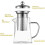 Square Glass Teapot with Infuser, 500ml with Strainer 6
