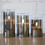 Silver Gray Glass Flameless Flickering Candle Light with Remote Control 3