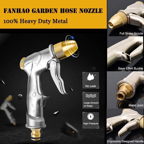 Garden Hose Spray Gun with All Brass Nozzle 2