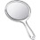 Hand mirror double-sided 1X/2X magnifying glass with handle (transparent) 2
