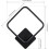 Wall Light Indoor Living Room LED Square Wall Light, Black 6