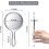 Hand mirror double-sided 1X/2X magnifying glass with handle (transparent) 3