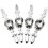 Pack of 4 Crystal Drawer Knobs with Silver Plated Diamond Furniture Knobs 2